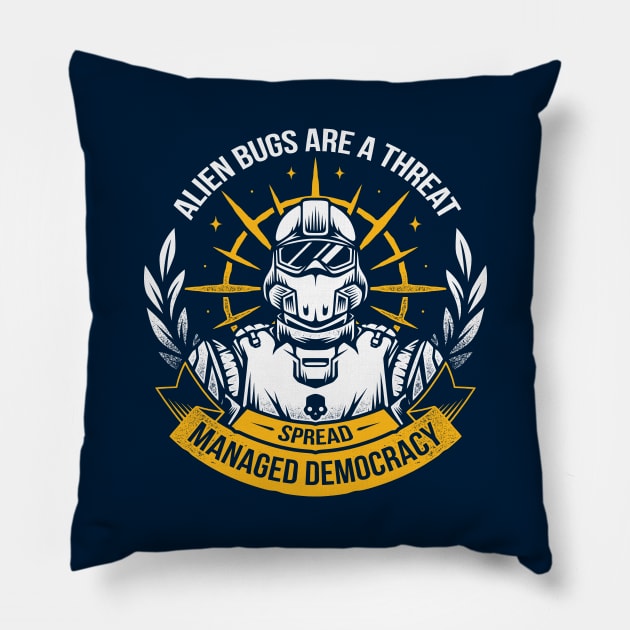 Spread Democracy Pillow by Alundrart