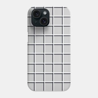 White, Black and Grey Grid Phone Case