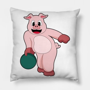 Pig Bowling Bowling ball Pillow