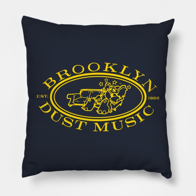 Brooklyn Dust Music (gold) Pillow by Joada