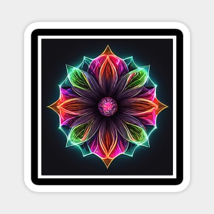 neon flower Magnet