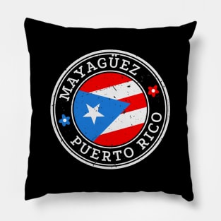 Mayagüez Puerto Rico Puerto Rican Pride Flag Pillow