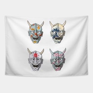 Samurai Hannya masks Tapestry