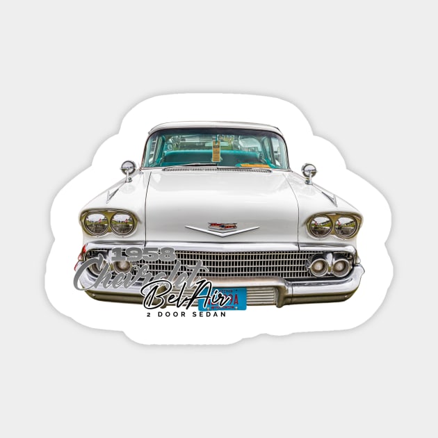 1958  Chevrolet Bel Air 2 Door Sedan Magnet by Gestalt Imagery