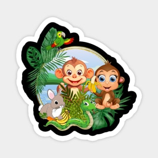 jungle monkey Magnet