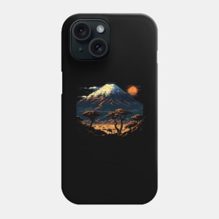 Mount Kilimanjaro Pixel Art Phone Case