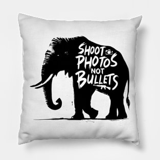 Shoot photos not bullets - Elephant Pillow