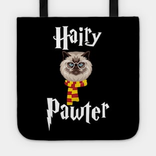 Hairy Cat Pawter Funny Hairy Paw Cat Lover Cute Hairy Cat Head Tote