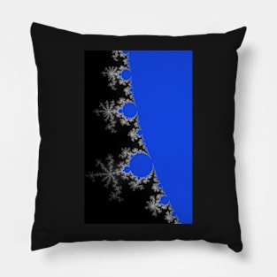 Mandelbrot Set Fractal Detail I blue Pillow