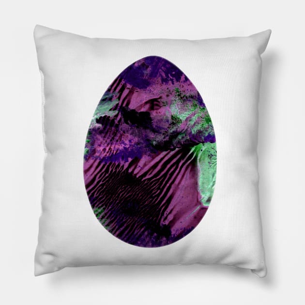 Easter egg - bright and colorful, isolated on white background. Watercolor textured painting. Design for background, cover and packaging, Easter and food illustration, greeting card. Pillow by Olesya Pugach