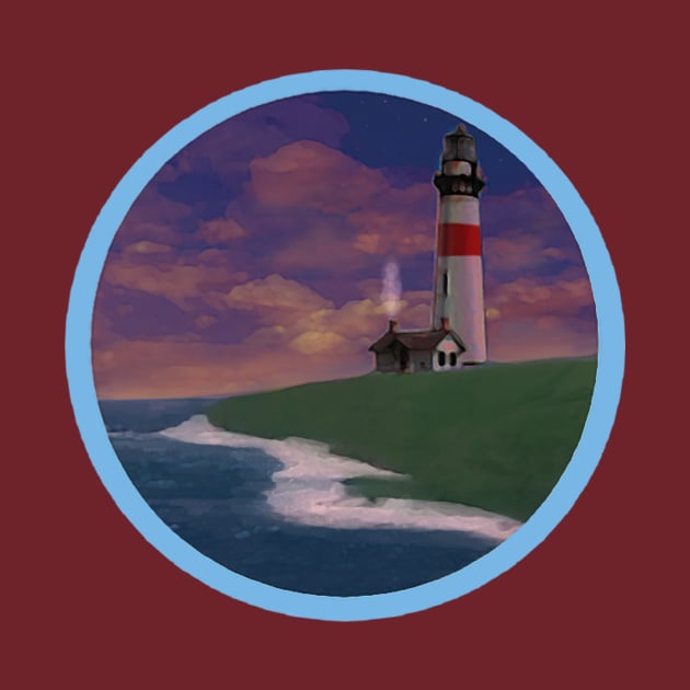 Lighthouse at Twilight by LukahDrawsShit