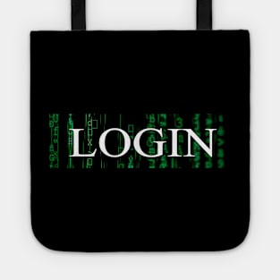 gaming shirt, login, gift idea Tote