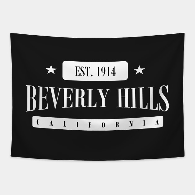 Beverly Hills Est. 1914 (Standard White) Tapestry by MistahWilson