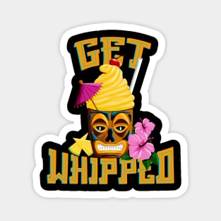 Get Whipped Tropical Tiki Mug with Pineapple Dessert Dark Version Magnet