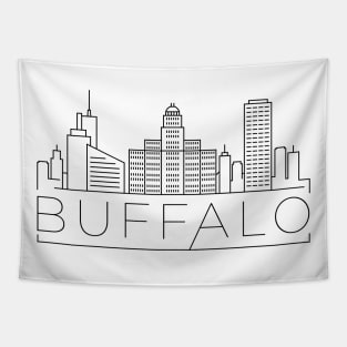 Buffalo Minimal Skyline Tapestry