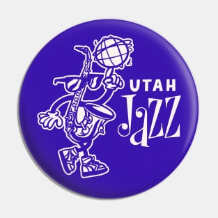 Alternate Utah Jazz Mascot - Simple, White Design Pin