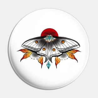 Neotraditional Moth Pin