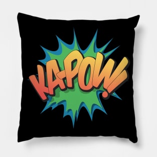 Ka-pow! - Pop Art, Comic Book Style, Cartoon Text Burst. Pillow