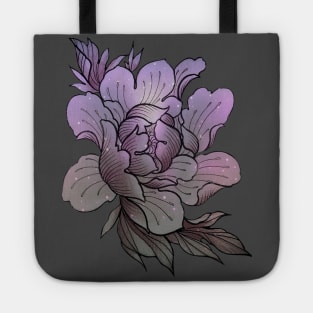 Cosmic Lavender Peony Tote