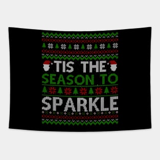 Tis The Season To Sparkle Ugly Christmas Tapestry