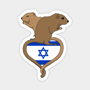 Gerbil Israel (light) Magnet