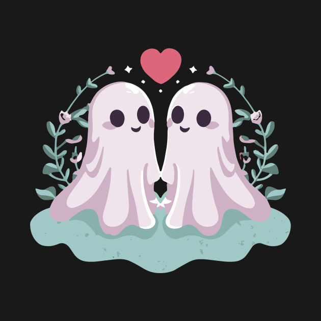 Cute Ghost Couple by Venus Doom