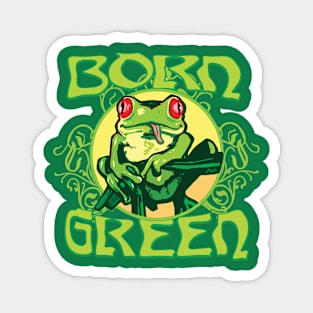 Born Green Frog Magnet