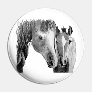 Horse and Foal Pin