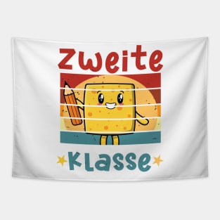 2. Klasse Smile Schulbeginn T shirt Tapestry