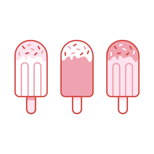 Strawberry Popsicles by Gatefold