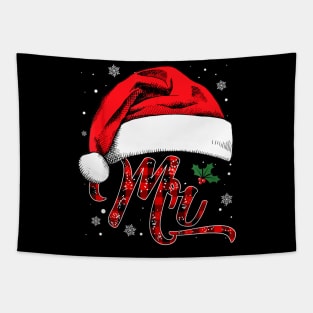 Mr And Mr Santa Hat Christmas Couples Matching Pajamas Xmas Tapestry