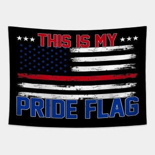 4th of July Patriotic This Is My Pride Flag USA American Tapestry