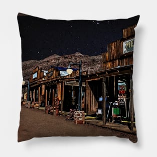 Arizona Ghost Town at Night Pillow