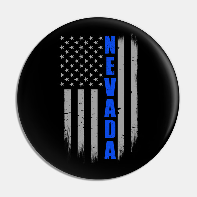 Nevada Thin Blue Line Flag Las Vegas Police Pin Teepublic