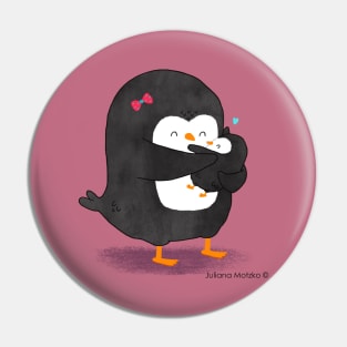 Mom and Baby Penguins Pin