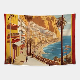 Alicante Spain Travel Tourism Retro Vintage Art Tapestry