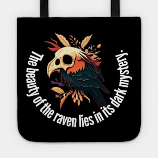 Raven with skull Tote