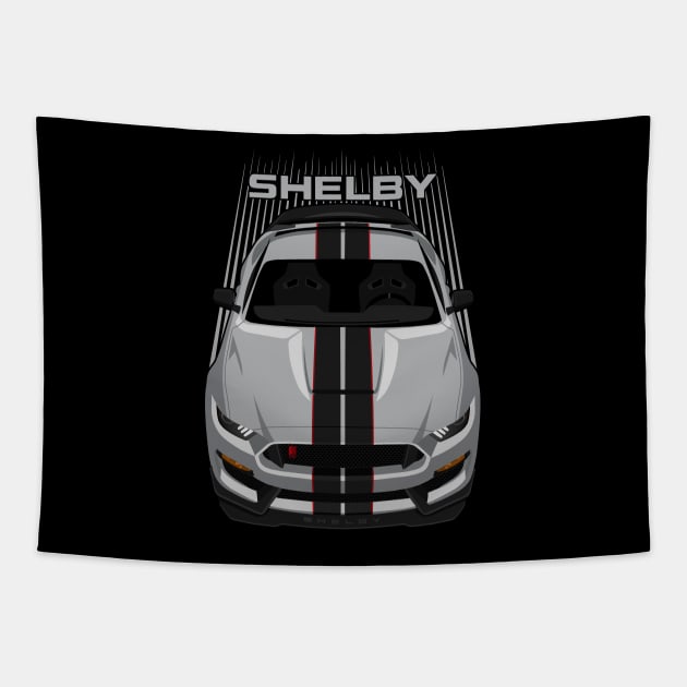 Ford Mustang Shelby GT350R 2015 - 2020 - Avalanche Grey - Black Stripes Tapestry by V8social