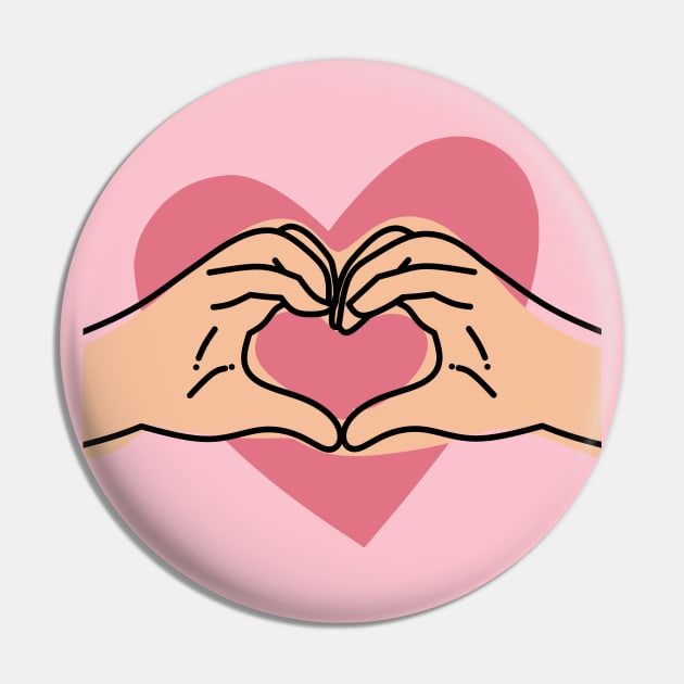 Hand Heart v3 Pin by mirailecs