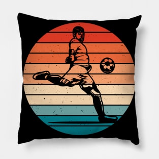 Soccer Retro Vintage Football Player Training Pillow