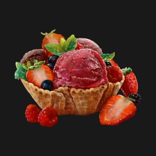 Ice cream with berries T-Shirt