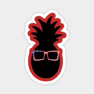 Pineapple man- us flag glasses Magnet