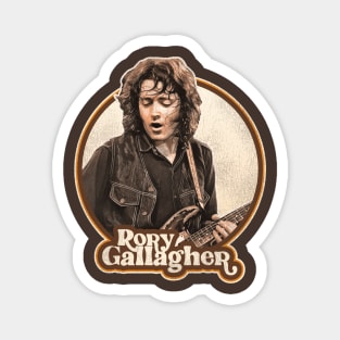 Rory Gallagher 70s Retro Sepia Tone Magnet