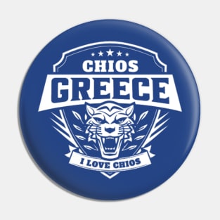 Chios Greece I Love Chios Pin