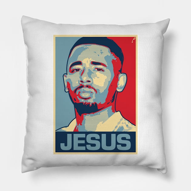 Jesus Pillow by DAFTFISH