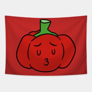 Red Bell Pepper Kissy Face Tapestry