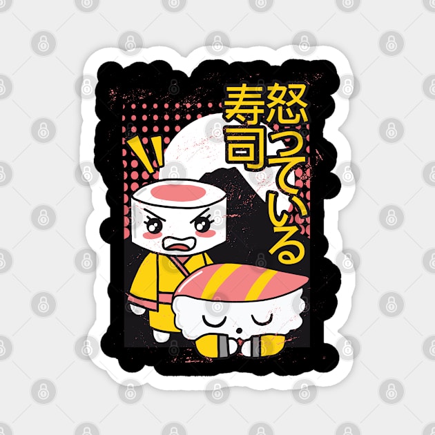 Sushi Arguing Magnet by Safdesignx