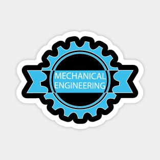 mechanical engineering, engineer text logo Magnet