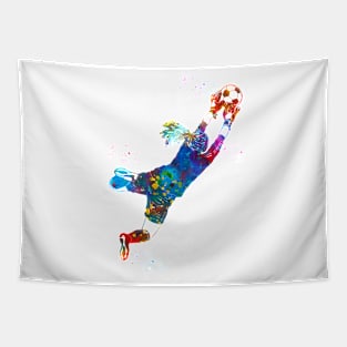 Soccer Player Girl Goalie Tapestry