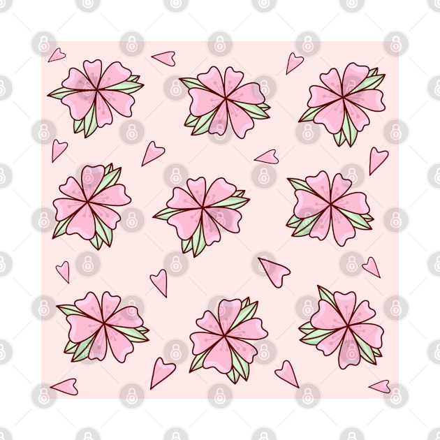 Cherry Blossom Sakura Pattern by ArtsyDecals